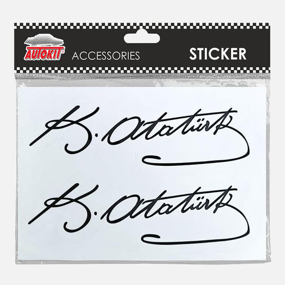 Autokit Oto Sticker K.Atatürk İmza 