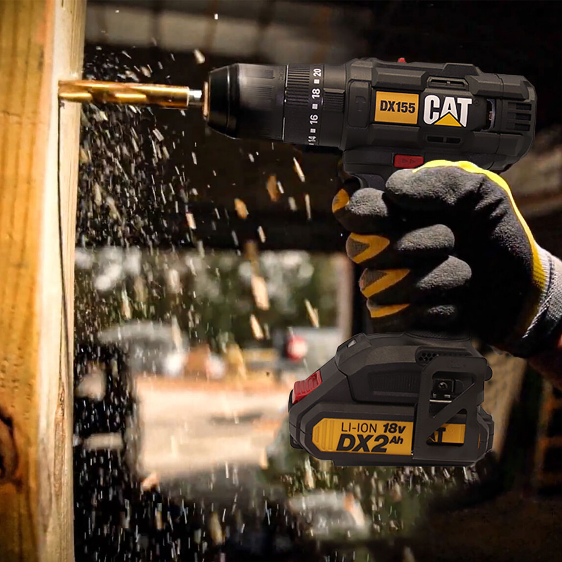    CAT DX155.1 18Volt/2.0Ah Li-ion Çift Akülü Profesyonel Şarjlı Darbeli Matkap  