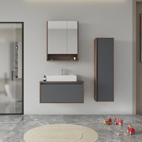 Bonitobagno Prato 40 cm Banyo Boy Dolabı Antrasit