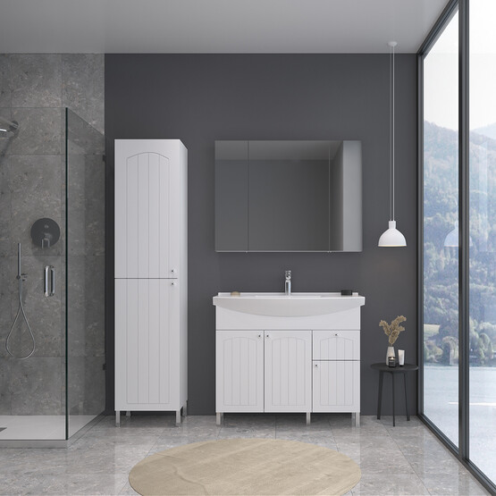 Bonitobagno Riano 40 cm Banyo Boy Dolabı Beyaz