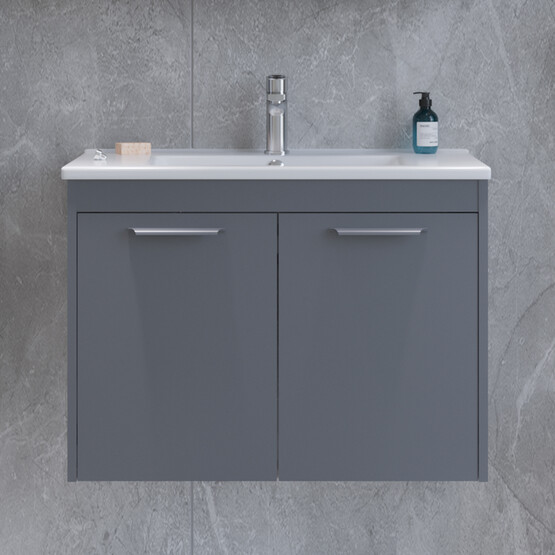 Bonitobagno Coste 85 cm Banyo Dolabı Alt Modül Antrasit