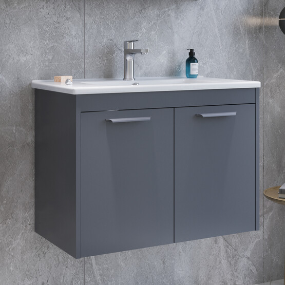 Bonitobagno Coste 85 cm Banyo Dolabı Alt Modül Antrasit