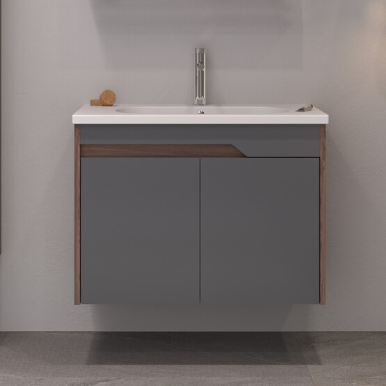 Bonitobagno Salvo 80 cm Banyo Dolabı Alt Modül Antrasit
