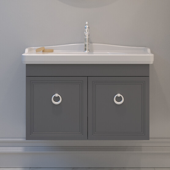 Bonitobagno Livorno 85 cm Banyo Dolabı Alt Modül Antrasit