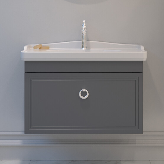 Bonitobagno Livorno 85 cm Banyo Dolabı Alt Modül Antrasit