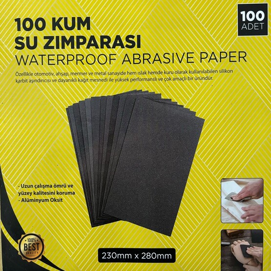 Dizayn Su Zımparası 100 Kum  