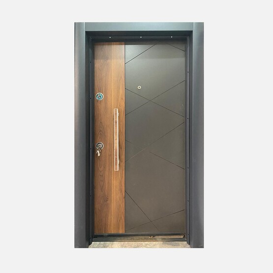 Özkayhan KY563 Çift Renk Panel Çelik Kapı Sol 14-22cm Kasa