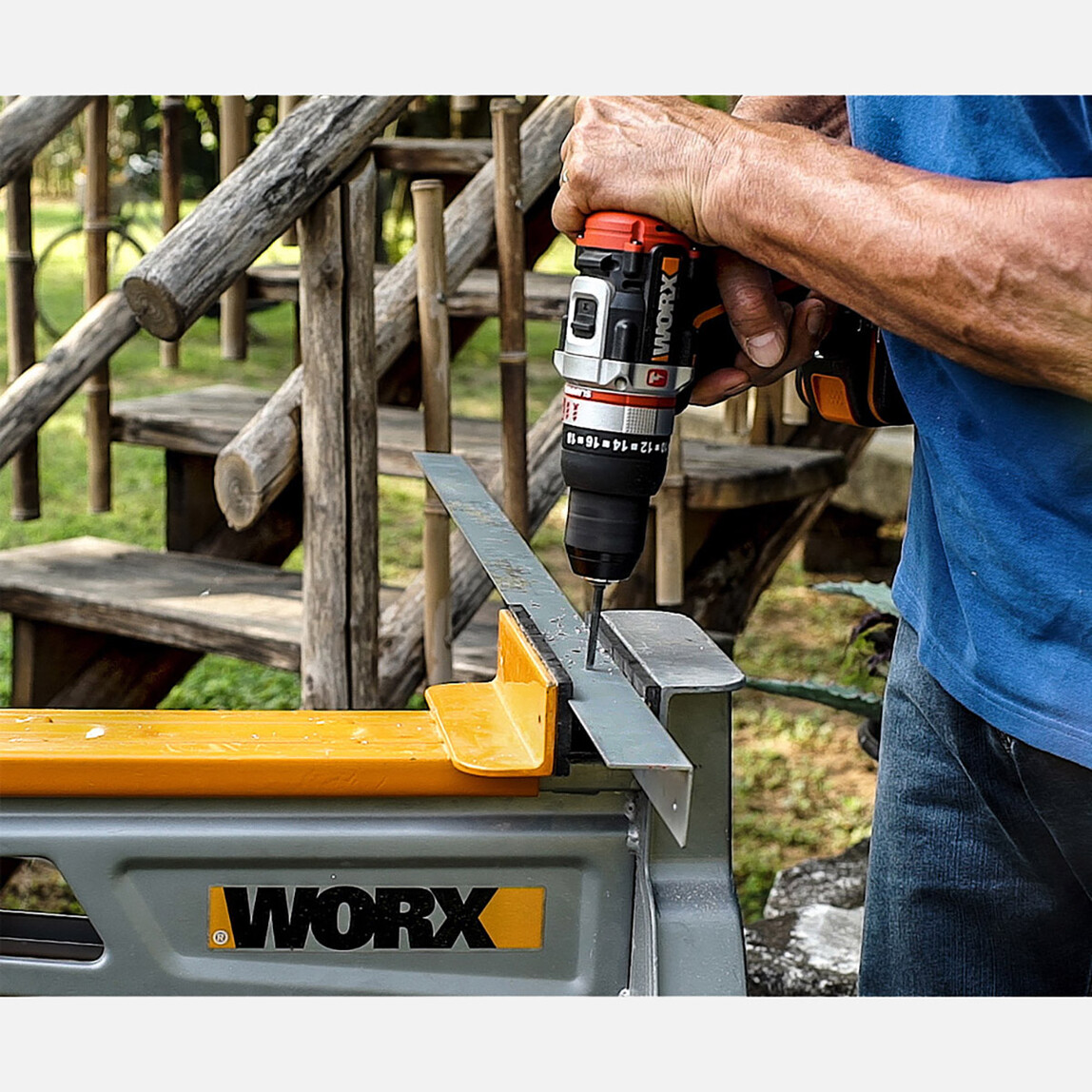    Worx WX354.9 20Volt Kömürsüz Profesyonel Darbeli Şarjlı Matkap (Akü Dahil Değildir)  