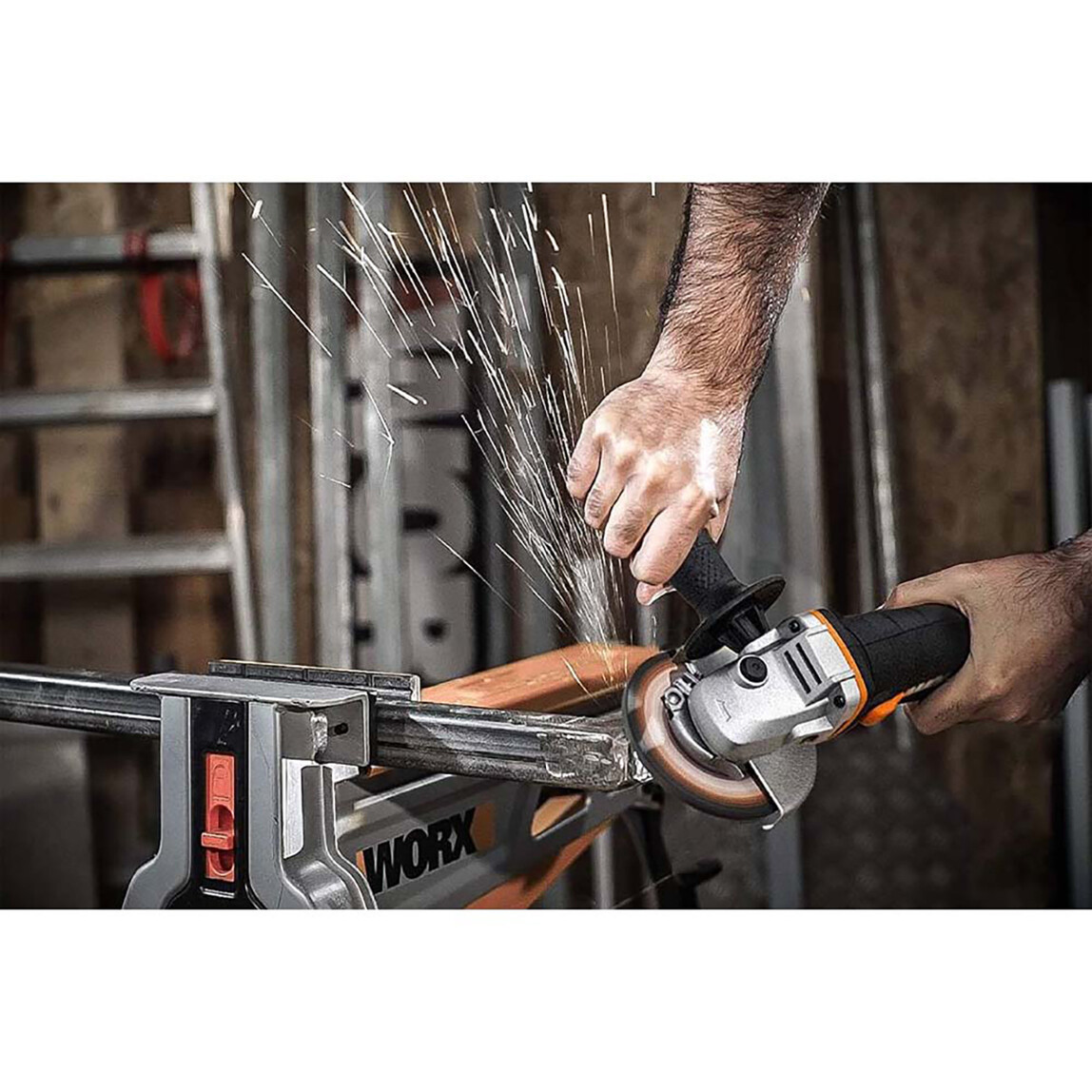    Worx WX812.9 20Volt 125mm Kömürsüz Profesyonel Avuç Taşlama (Akü Dahil Değildir)  