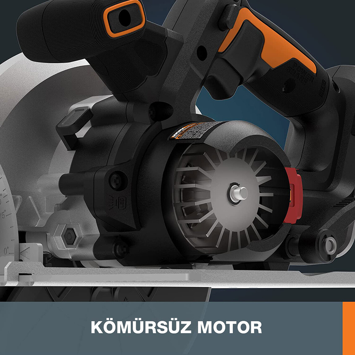    Worx WX520.9 20Volt 190mm Kömürsüz Profesyonel Şarjlı Daire Testere (Akü Dahil Değildir)  