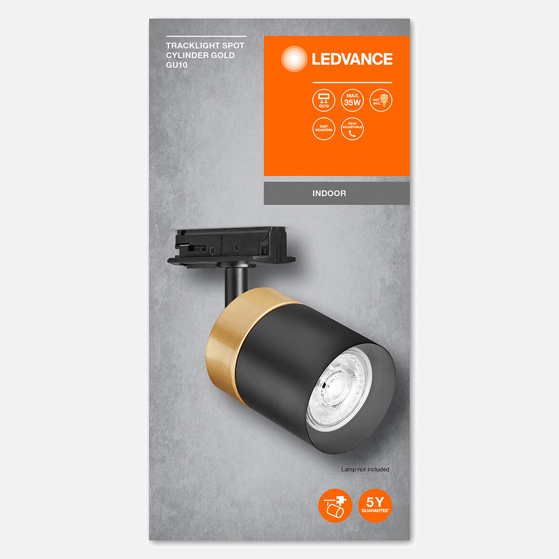    Ledvance Tracklight Cylinder GD BK Siyah Gu10 Tekli Sıva Üstü Led Spot 