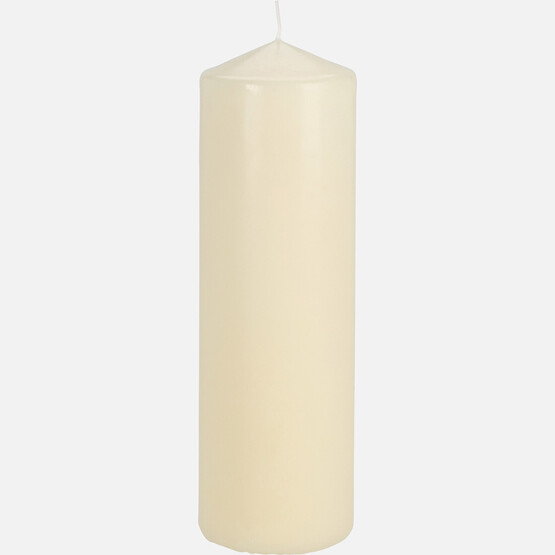 Silindir Bej Mum 8cm 