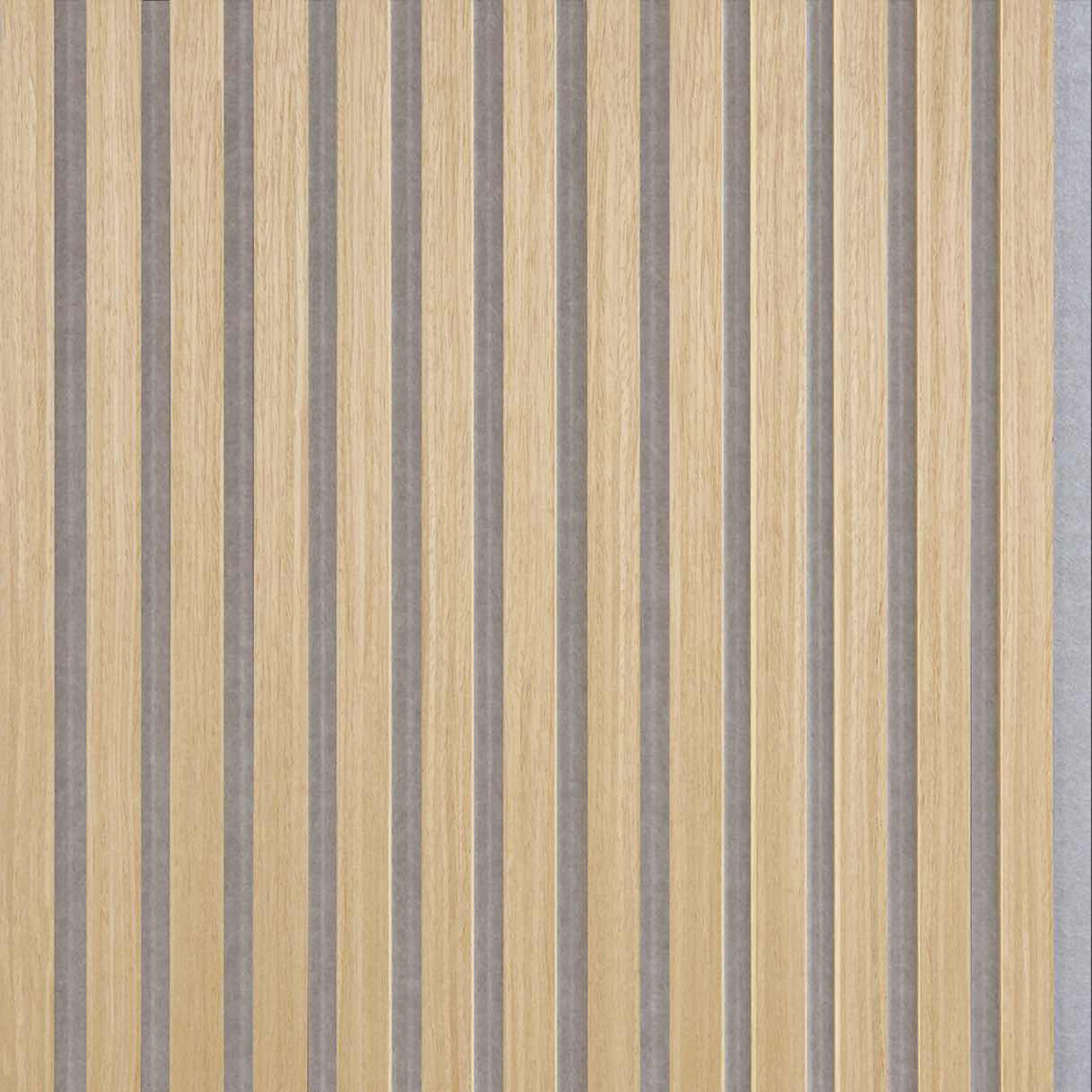    Quanti Dikdörtgen Akustik Duvar Paneli Açık Gri Meşe 52x244x1,8 cm 