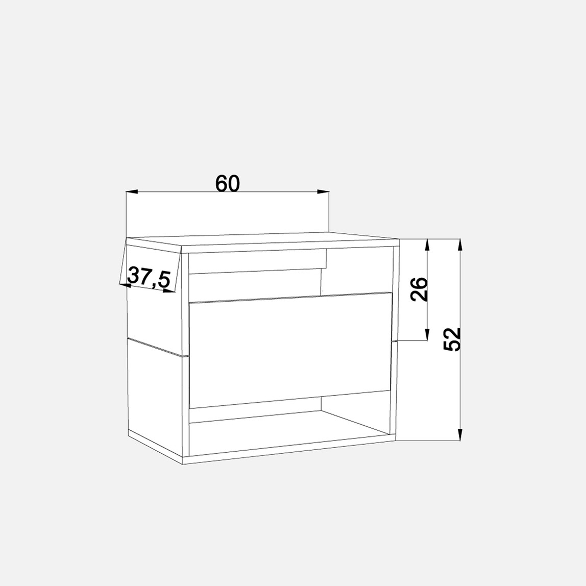    Fly Smart Komodin 60x52x37,5cm  