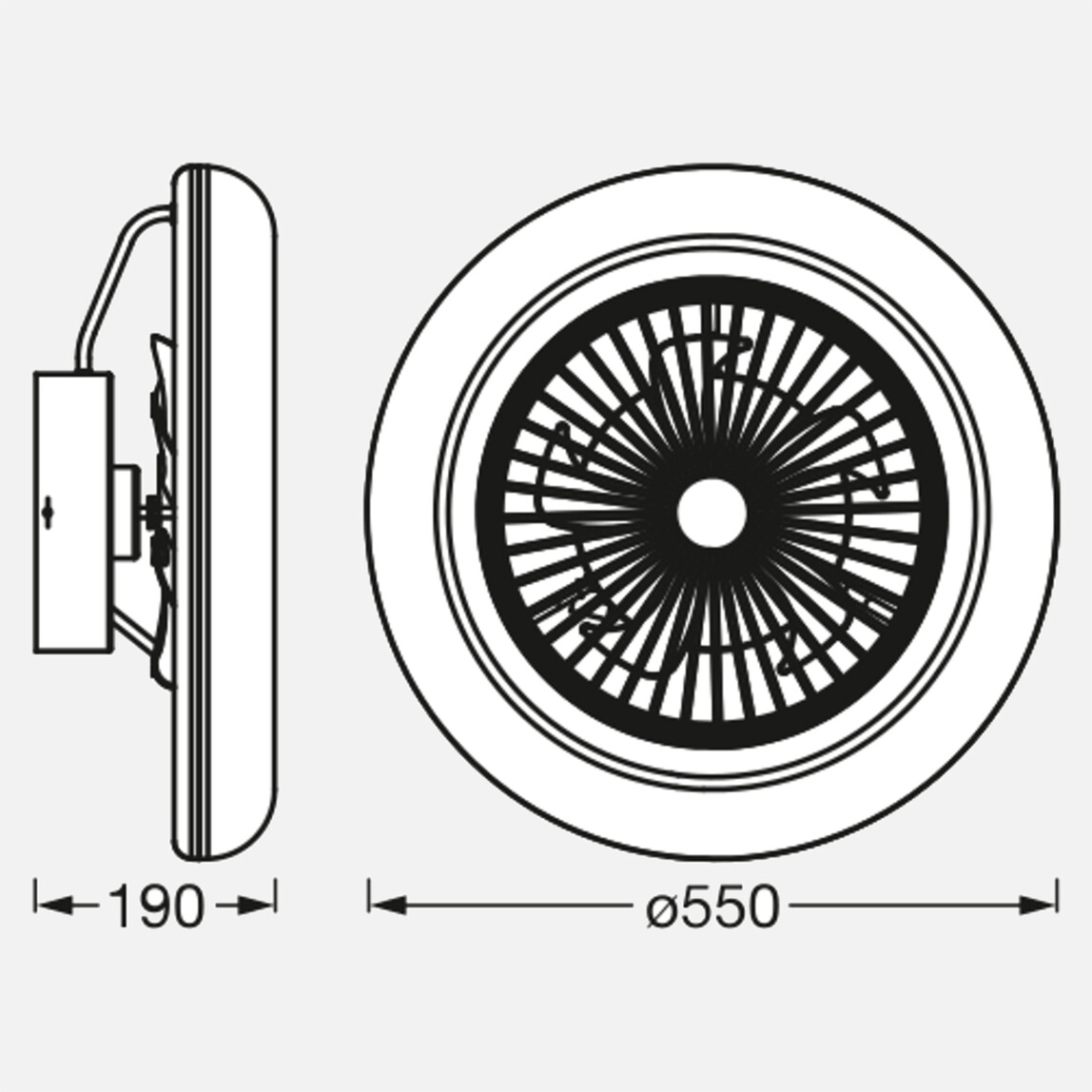    Ledvance Smart Wifi 4100 Lümen Ceiling Aydınlatma Fan Beyaz  