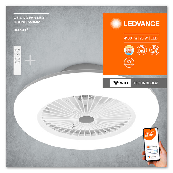 Ledvance Smart Wifi 4100 Lümen Ceiling Aydınlatma Fan Beyaz 