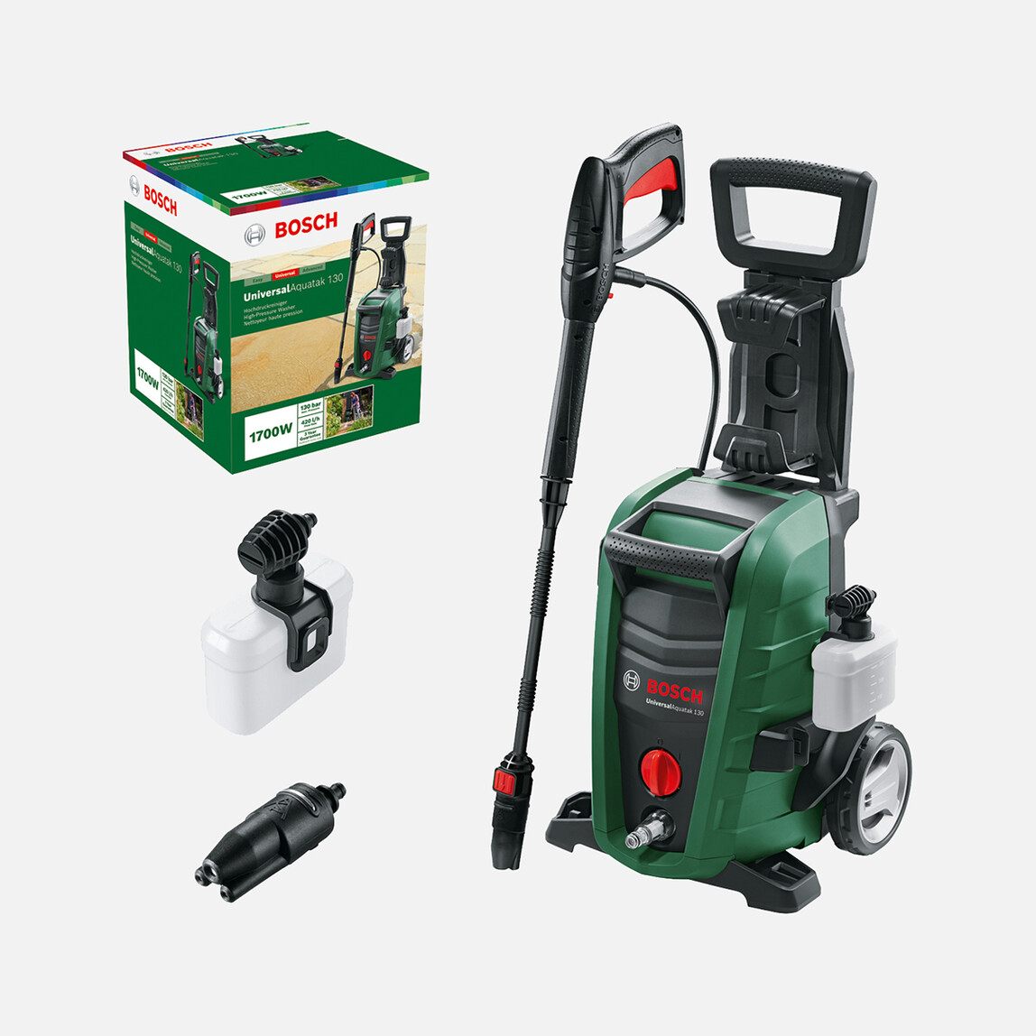    Bosch Universal Aquatak 130 bar Yüksek Basınçlı Yıkama Makinesi 
