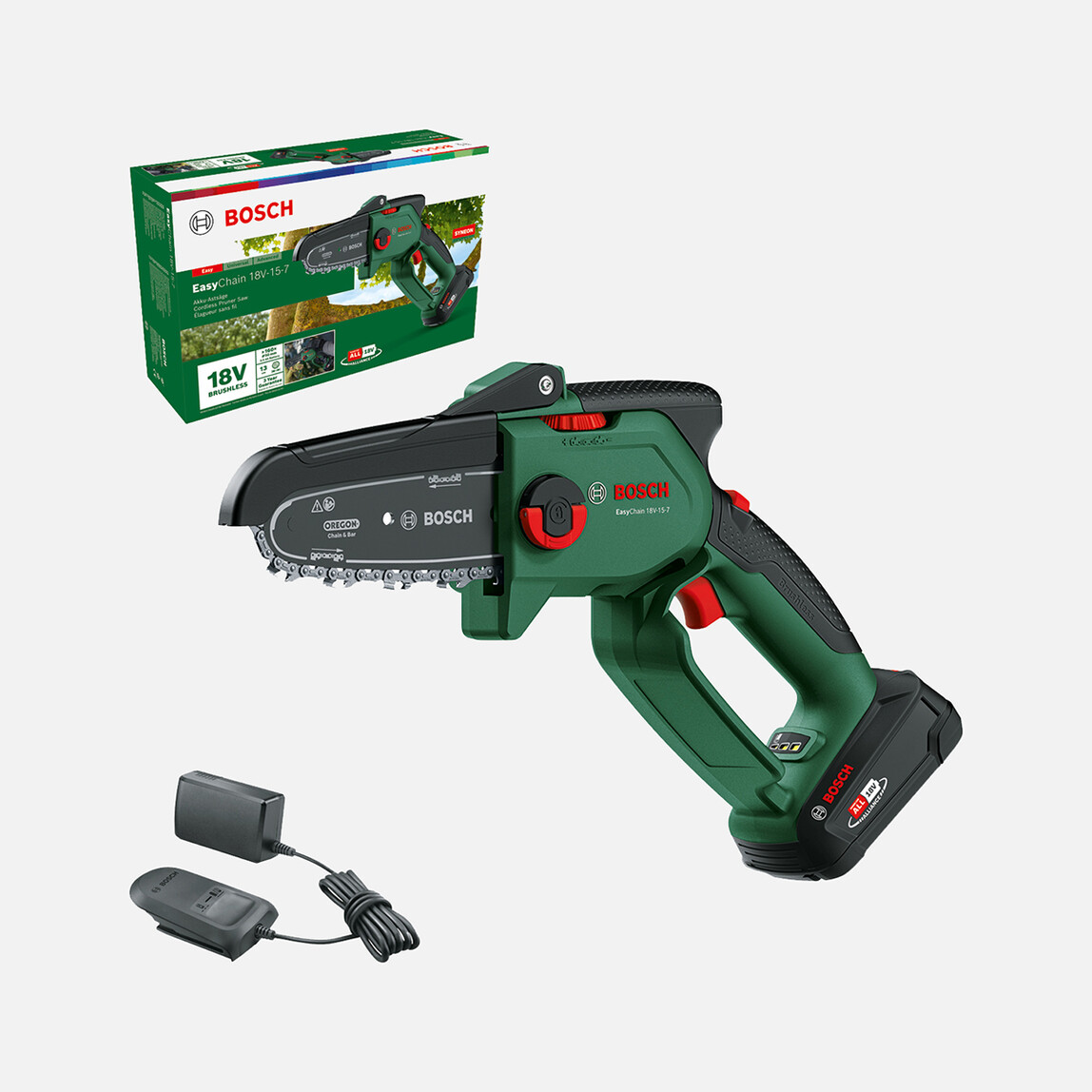    Bosch EasyChain 18V-15-7 Solo Akülü Zincirli Budama Makinesi 