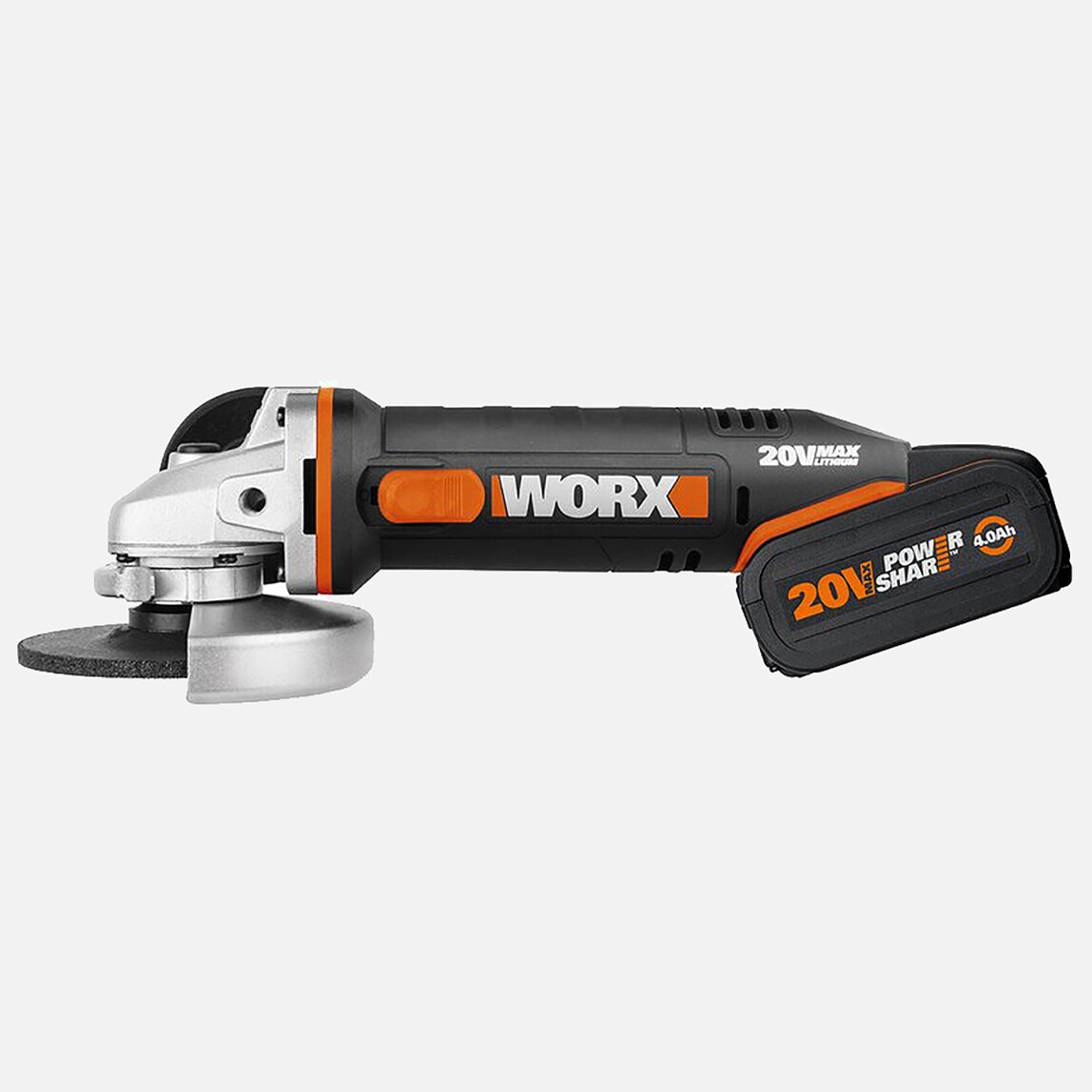    WORX WX803 20Volt 2.0/4.0 Ah. Li-ion Çift Akülü 125mm Profesyonel Şarjlı Avuç Taşlama  