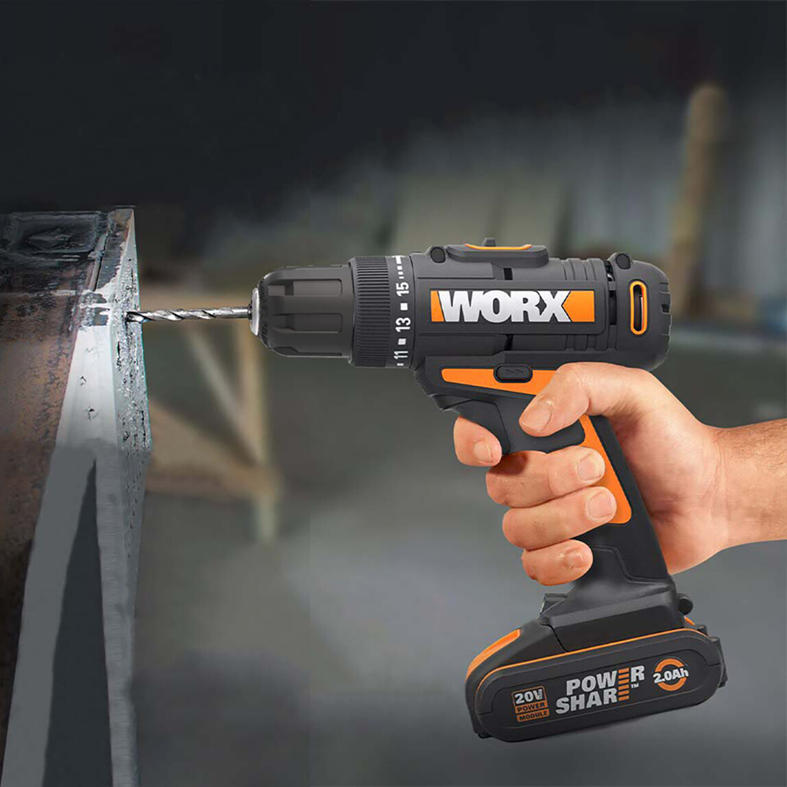    Worx WX100 20 Volt 2.0Ah Li-ion Tek Akülü Profesyonel Şarjlı Matkap  