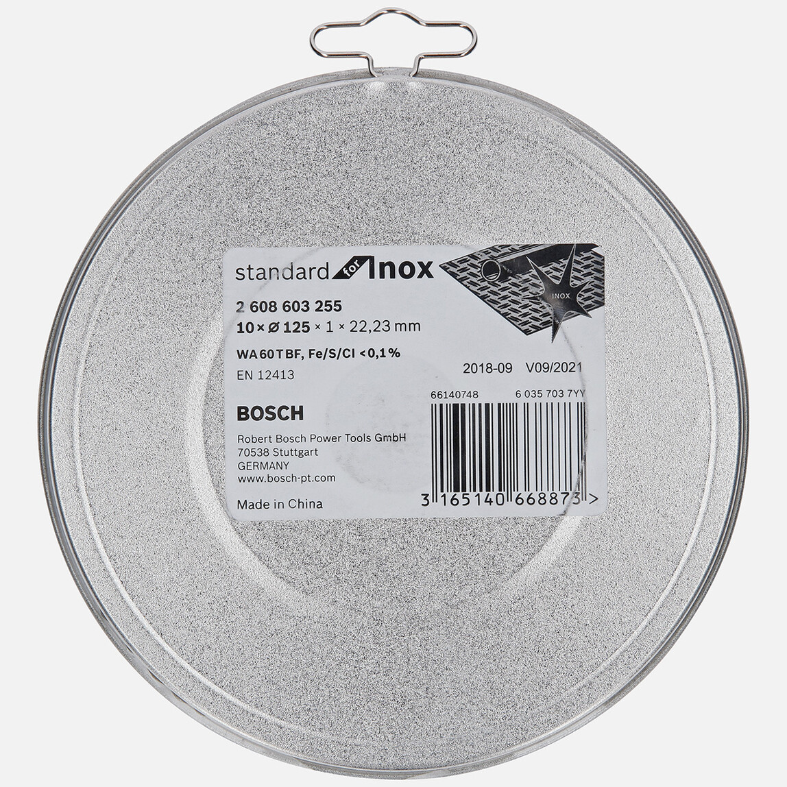    Bosch 125x1,0 mm Standard Seri Düz Inox (Paslanmaz Çelik) Kesme Diski (Taş)Rapido 