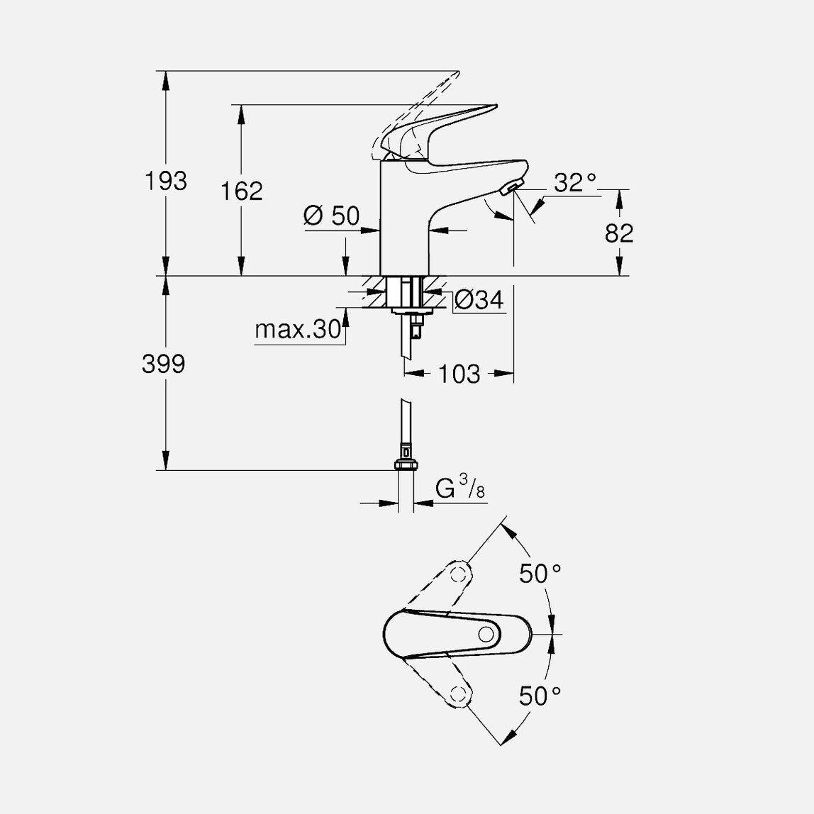    Grohe Swift Lavabo Bataryası 