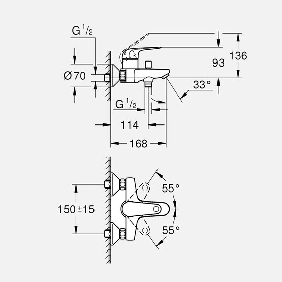 Grohe Swift Banyo Bataryası