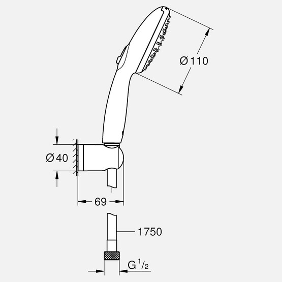 Grohe Vitalio Start 110 2 Fonksiyonlu El Duşu Seti