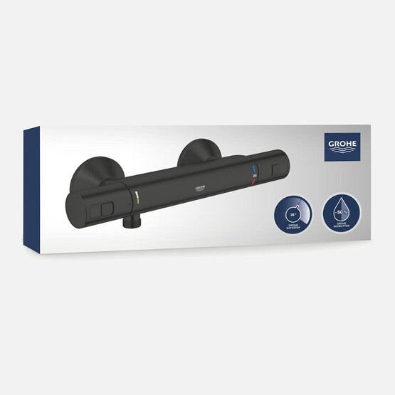 Grohe Precision Start Siyah Termostatik Duş Bataryası