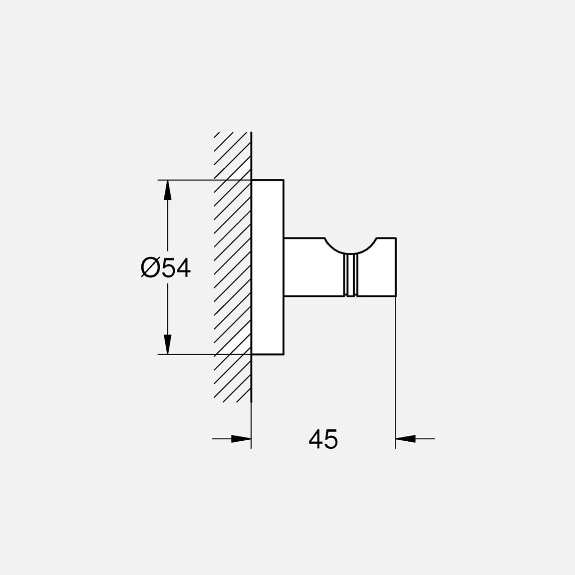    Grohe Start Siyah Bornoz Askısı 