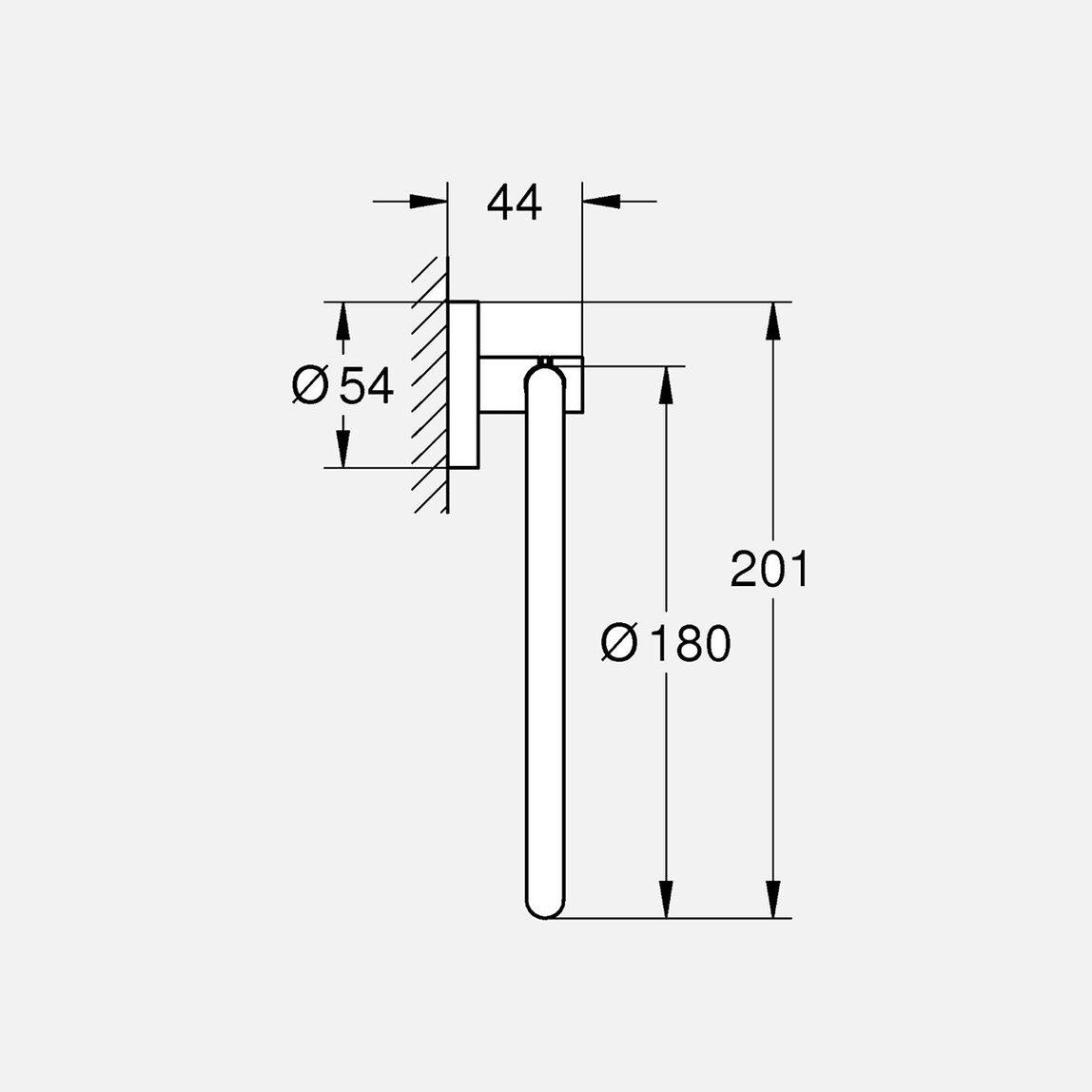    Grohe Start Siyah Havluluk 