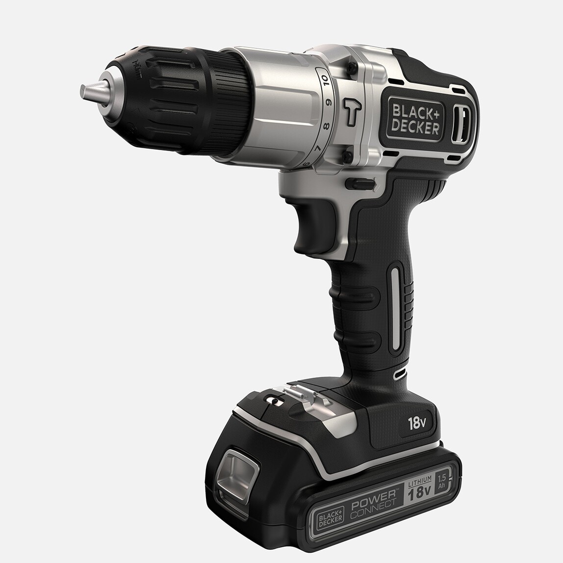    Black&Decker BDCHD18SC2K-QW Silver Li-ion 18V Çift Akülü Darbeli Matkap Vidalama(10 Parça Aksesuar Hediyeli!) 