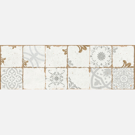Ege Seramik Calm Rustic Dekor Karo Kırık Beyaz 33 x 99 cm 1 m2