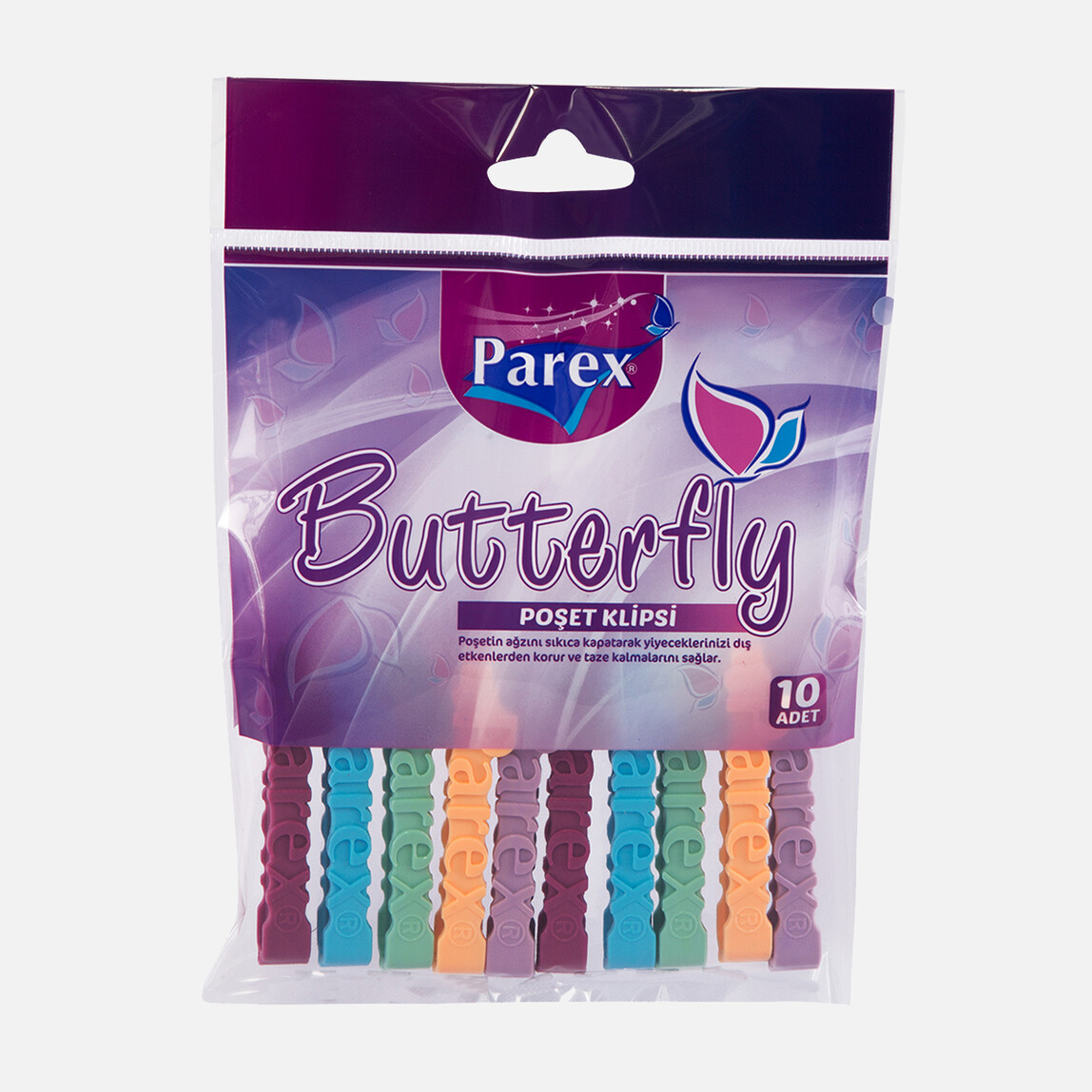    Parex Butterfly 10'lu Poşet Klipsi 