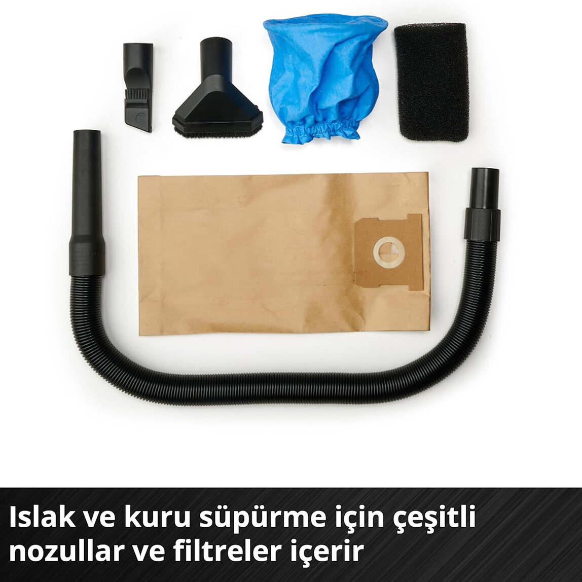    Einhell TE-VC 18/10 Li Solo Akülü Islak/Kuru Süpürge (Akü ve Şarj Cihazı Dahil Değildir.) 
