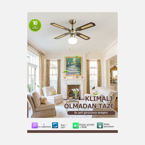Dlc Poyraz Antik 107 Cm Tavan Vantilatörü