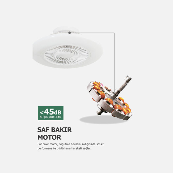 Dlc Nord Led Beyaz Kumandalı 60 Cm Tavan Vantilatörü