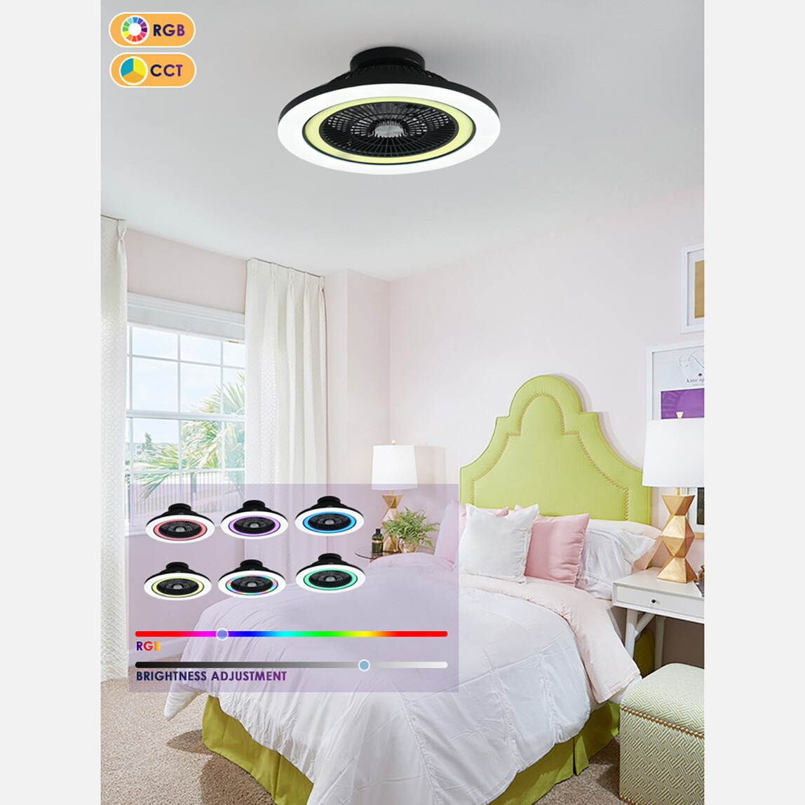    Dlc Ovest Rgb Led Kumandalı 58 cm Tavan Vantilatörü 