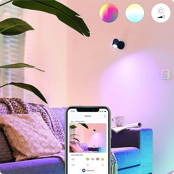 WiZ Imageo 1X Tekli Wi-Fi Akıllı Spot Siyah