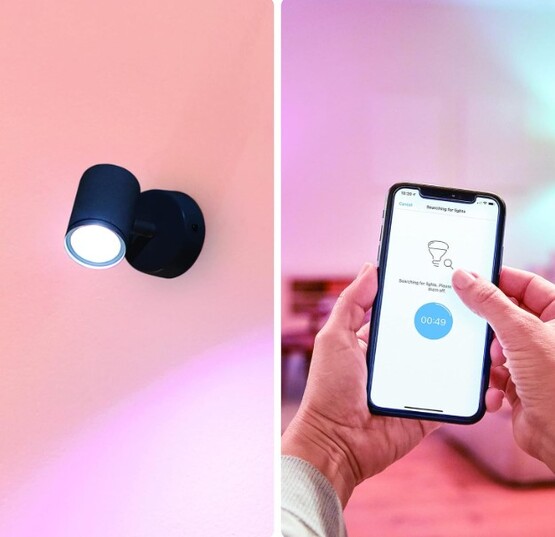 WiZ Imageo 1X Tekli Wi-Fi Akıllı Spot Siyah