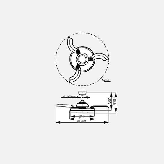 Philips Bliss 28W Tavan Vantilatörü