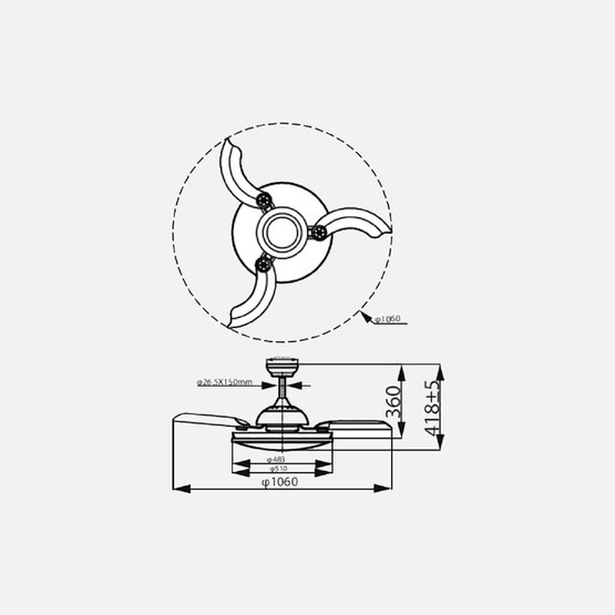 Philips Atlas 28W Tavan Vantilatörü