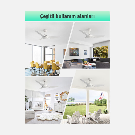Dlc Bora Led Beyaz 122 cm Tavan Vantilatörü