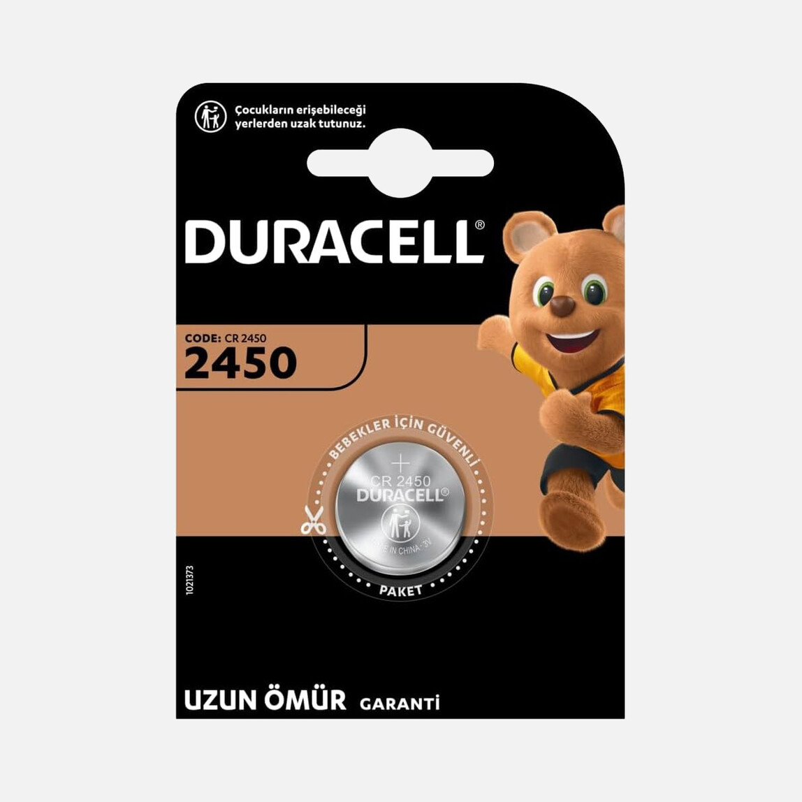    Duracell 2450 Lityum Düğme 3V Tekli Pil 