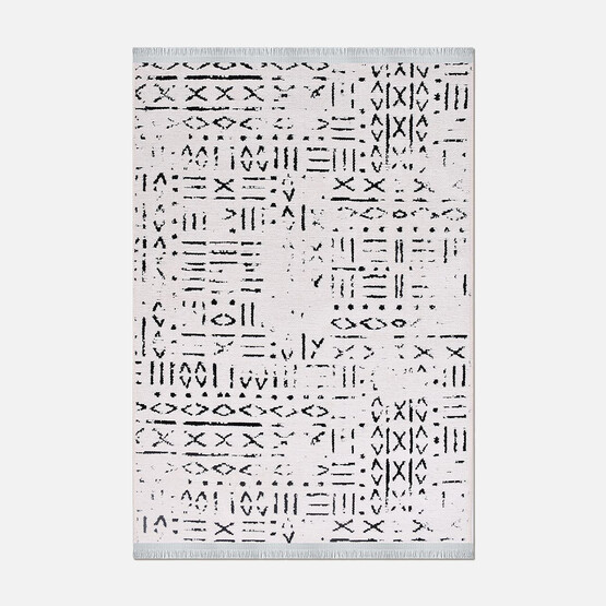 Crea Vanilya Kilim 8018 Beyaz 80x300 cm