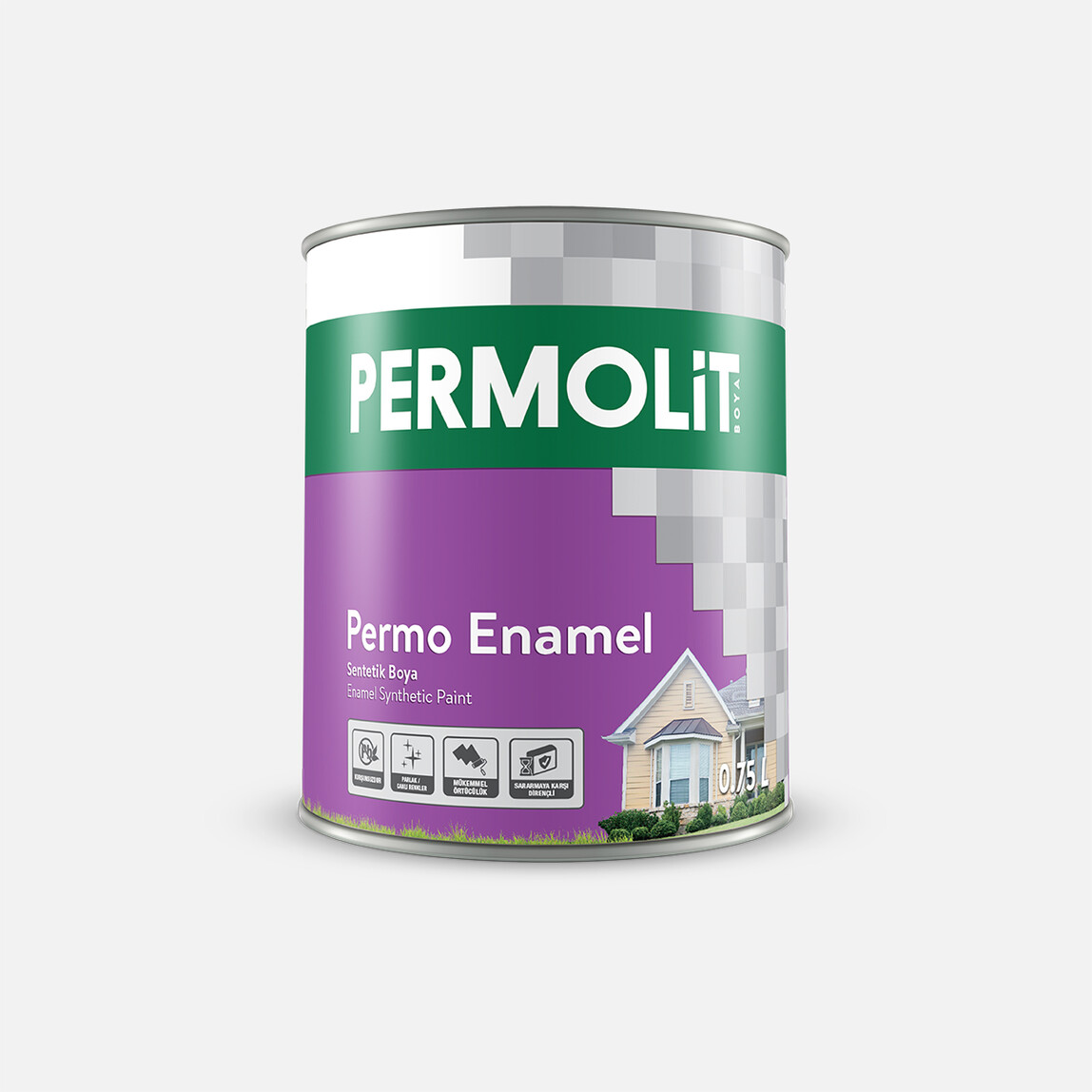    Permo 0,75 L Enamel Parlak Boya Antrasit 