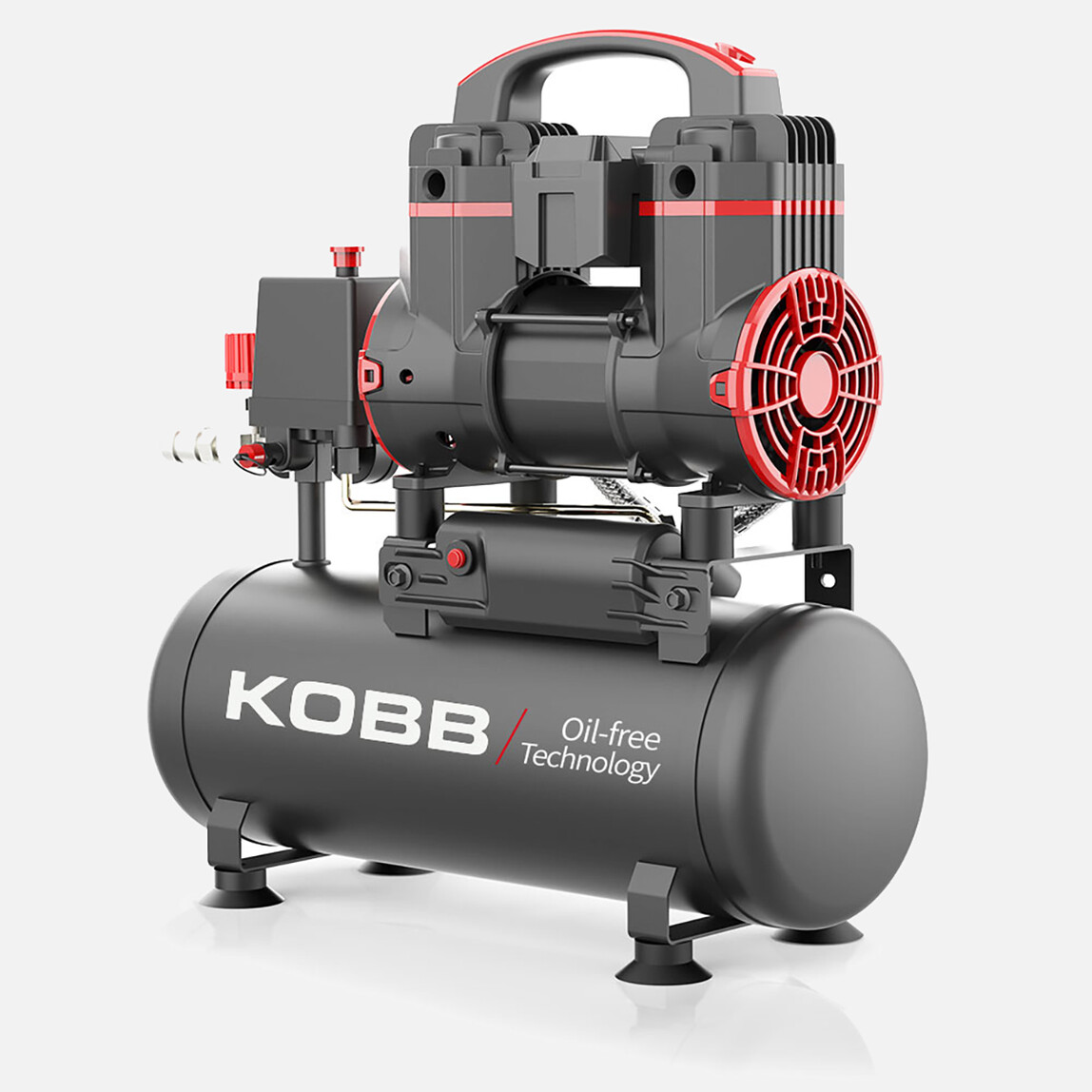    KOBB KBK8S 1.2HP 8Lt 8Bar Yağsız Sessiz Taşınabilir Hava Kompresörü 