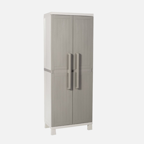 Toomax Wood Midi 4 Raflı Çok Amaçlı Plastik Dolap Bej