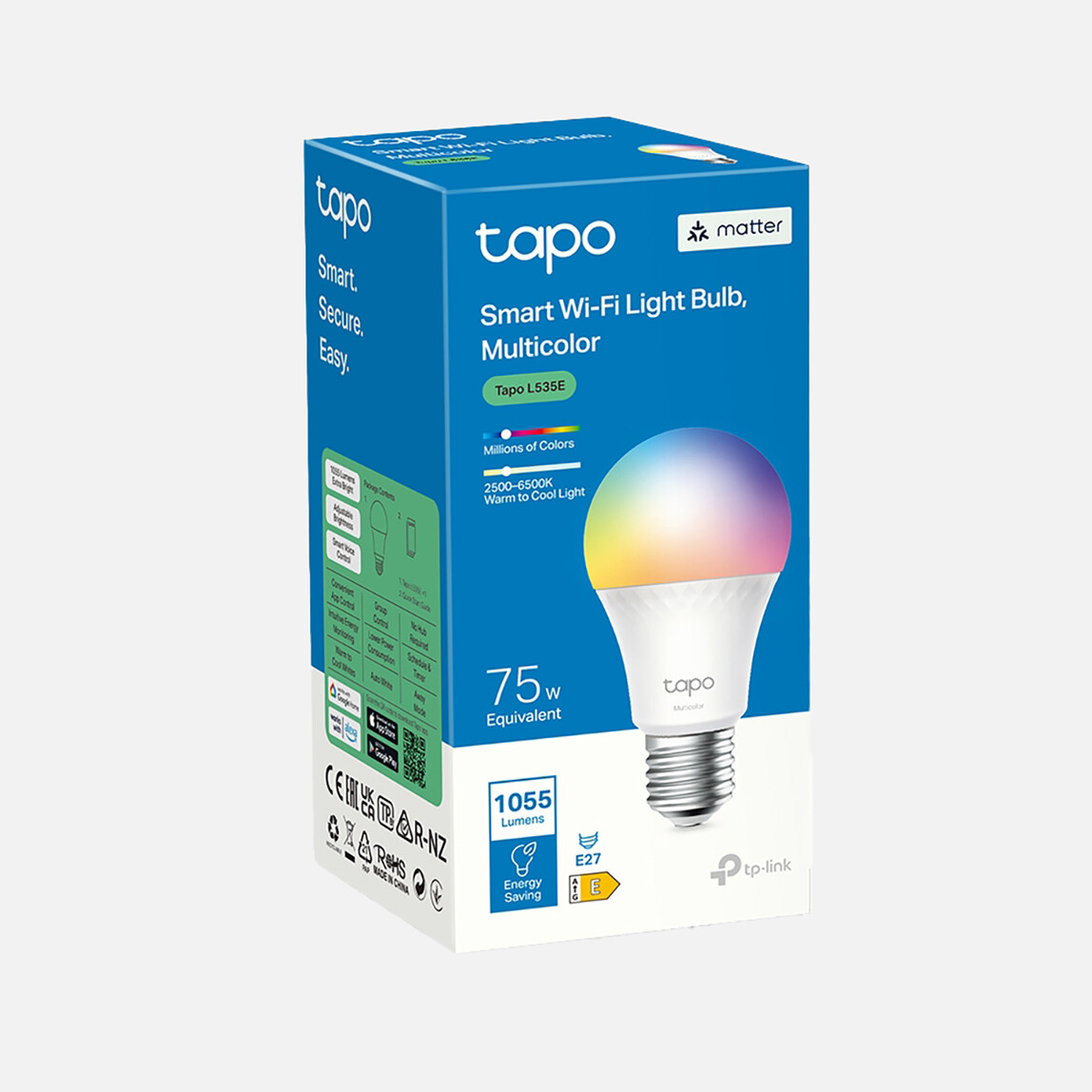    TP-Link Tapo L535E Matter Wi-Fi LED Akıllı Ampul 