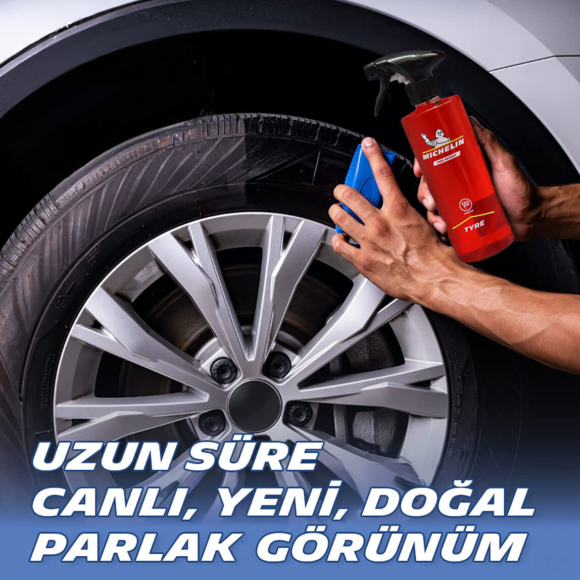    Michelin MC33573 PRO Serisi Lastik ve Trim Parlatıcı Koruyucu ve Yenileyici Sprey 500ml 